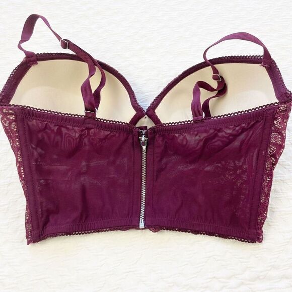 BUY 1 GET 1 FREE Victoria’s Secret Corset bra padded demi lace up balconette 34d - Picture 6 of 8